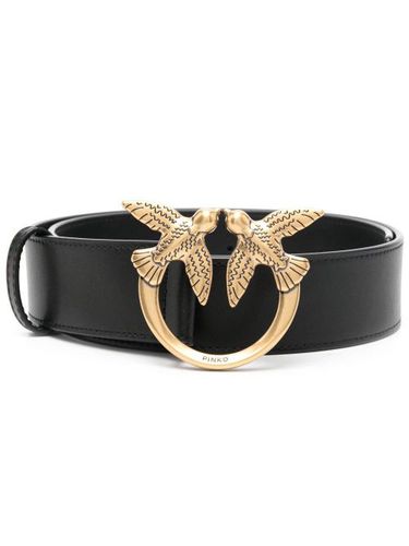 PINKO ceinture Love en cuir - Noir - PINKO - Modalova