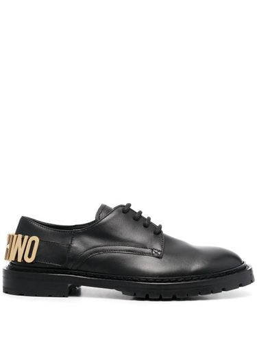 Chaussures oxford en cuir à logo lettre - Moschino - Modalova