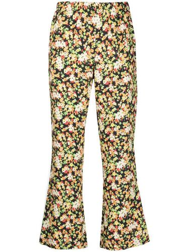 Pantalon élastiqué à fleurs - Marni - Modalova