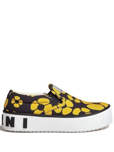 Marni baskets à fleurs - Jaune - Marni - Modalova