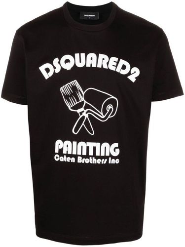 T-shirt en coton à imprimé graphique - DSQUARED2 - Modalova