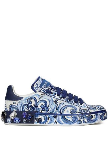 Baskets Portofino en cuir - Dolce & Gabbana - Modalova