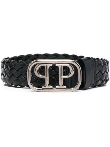 Ceinture tressée à boucle logo - Philipp Plein - Modalova