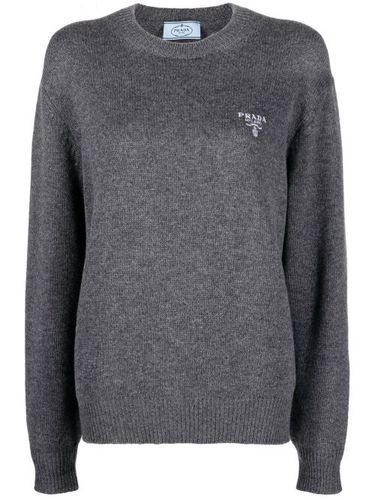 Prada pull à logo poitrine - Gris - Prada - Modalova