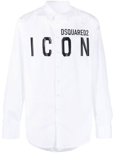 Chemise en coton à logo imprimé - DSQUARED2 - Modalova