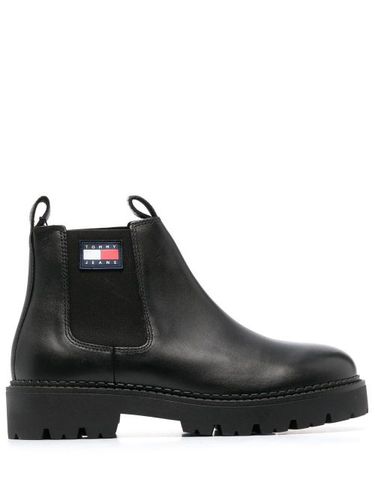 Bottines en cuir à patch logo 40 mm - Tommy Jeans - Modalova