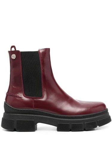 Bottes chelsea en cuir à semelle épaisse - Tommy Hilfiger - Modalova