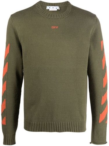 Pull en maille à rayures Diag - Off-White - Modalova