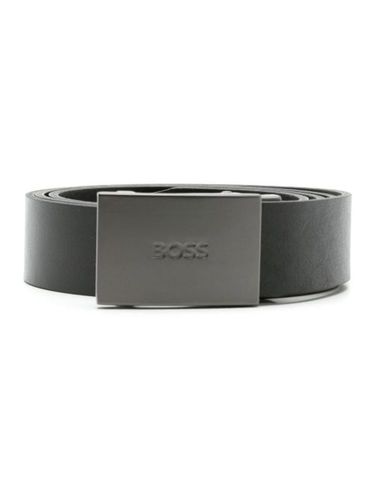 Ceinture en cuir à logo gravé - BOSS - Modalova