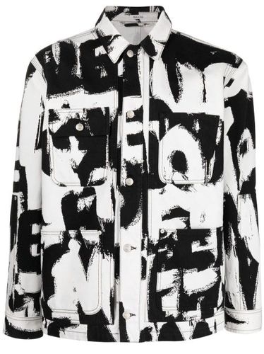 Veste imprimée en jean - Alexander McQueen - Modalova