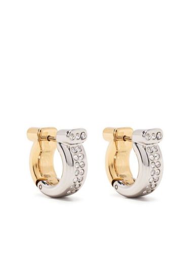 Boucles d'oreilles Gancini serties de cristaux - Ferragamo - Modalova