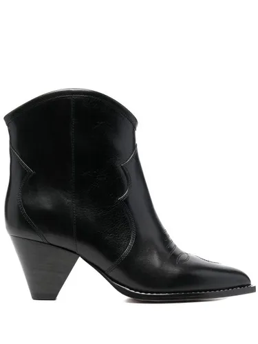 Bottes d'inspiration western en cuir 70 mm - ISABEL MARANT - Modalova