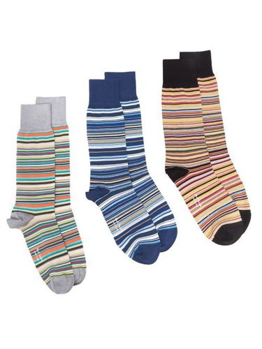 Lot de trois paires de chaussettes à rayures - Paul Smith - Modalova