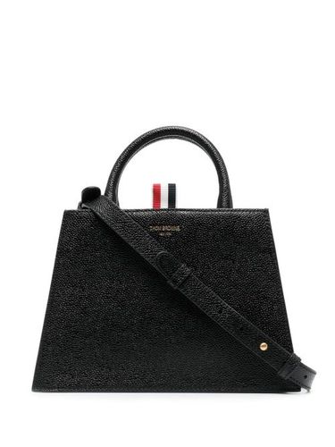 Sac cabas en cuir grainé à logo imprimé - Thom Browne - Modalova