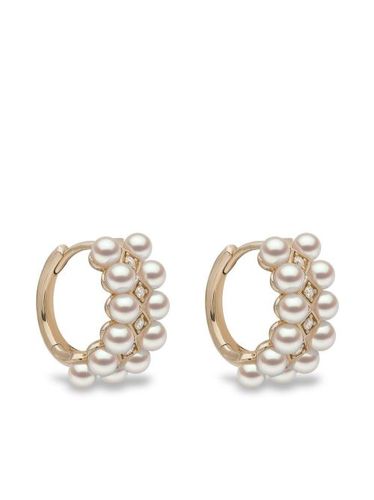 Boucles d'oreilles Eclipse en 18ct serties de perles d'Akoya et de diamants - Yoko London - Modalova
