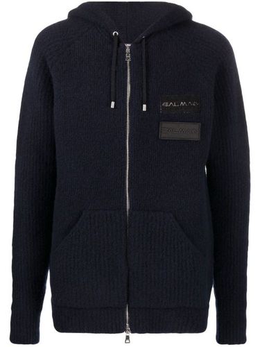 Hoodie zippé à patch logo - Balmain - Modalova