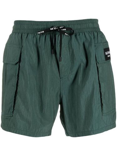 Short de bain à patch logo - Balmain - Modalova