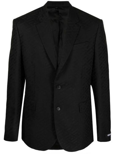 Blazer en laine La Greca à simple boutonnage - Versace - Modalova