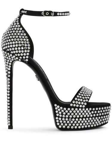 Sandales à ornements strassés 145 mm - Dolce & Gabbana - Modalova
