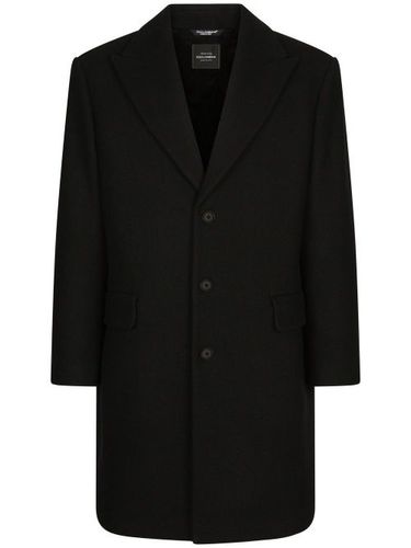Manteau en laine à simple boutonnage - Dolce & Gabbana - Modalova