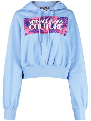 Hoodie en coton à logo imprimé - Versace Jeans Couture - Modalova