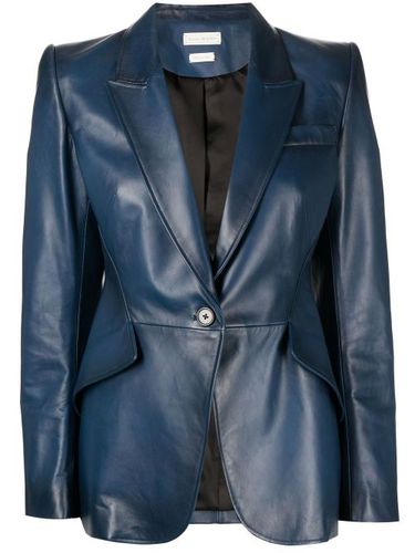 Blazer cintré en cuir - Alexander McQueen - Modalova