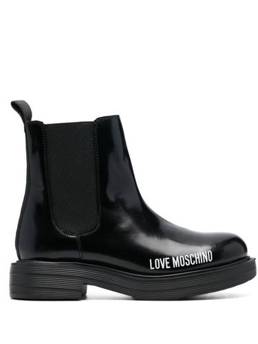 Bottines à logo imprimé - Love Moschino - Modalova