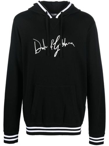 Hoodie imprimé à lien de resserrage - Dolce & Gabbana - Modalova