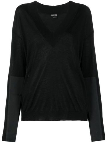 Pull en maille à col v - TOM FORD - Modalova
