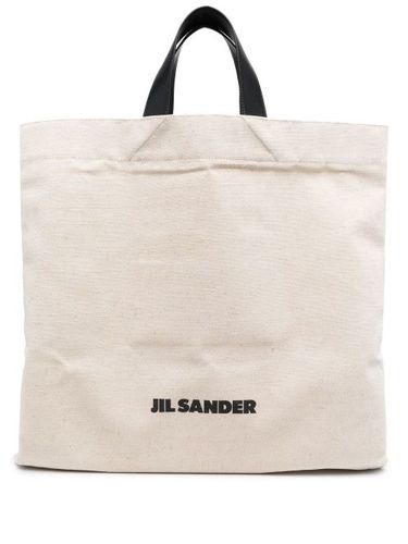 Sac cabas en lin à logo imprimé - Jil Sander - Modalova