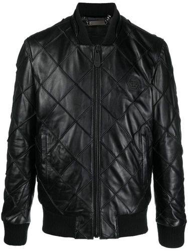 Veste bomber matelassée en cuir - Philipp Plein - Modalova