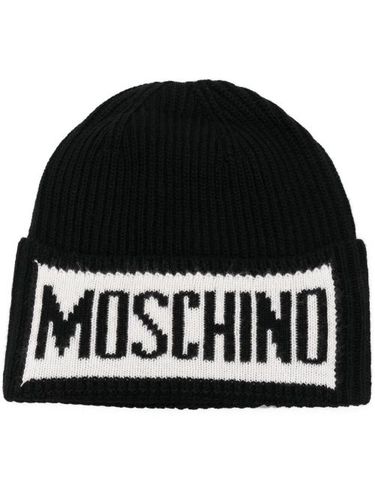 Bonnet à logo en intarsia - Moschino - Modalova