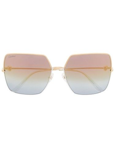 Lunettes de soleil à monture oversize - Cartier Eyewear - Modalova