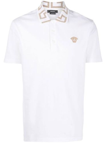 Versace polo Greca - Blanc - Versace - Modalova