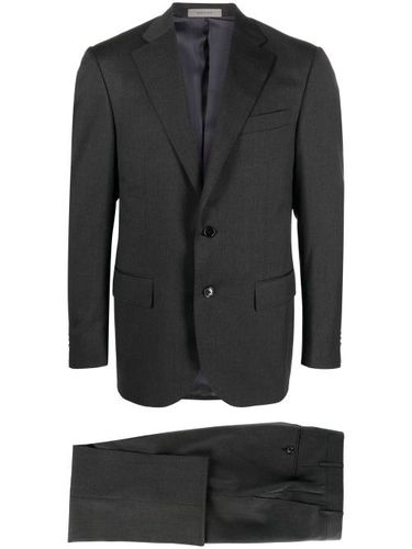 Costume en laine vierge à veste à simple boutonnage - Corneliani - Modalova