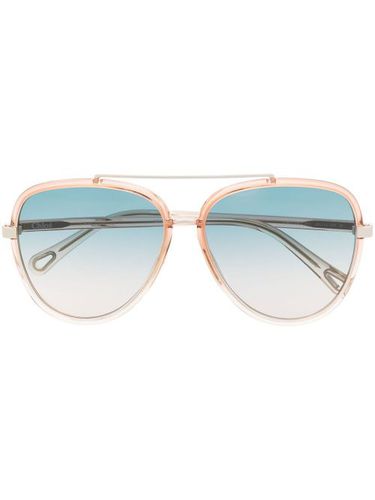 Lunettes de soleil teintées à monture pilote - Chloé Eyewear - Modalova