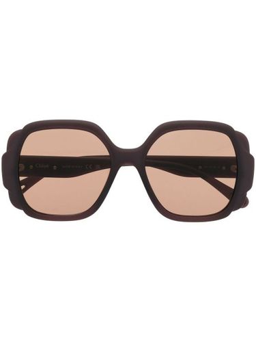 Lunettes de soleil à monture carrée - Chloé Eyewear - Modalova