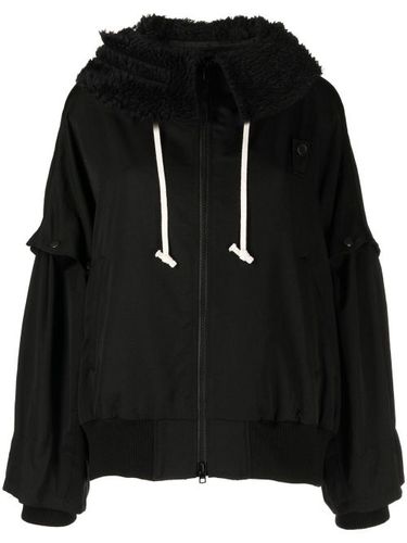 Hoodie bordé de fourrure artificielle - Yohji Yamamoto - Modalova