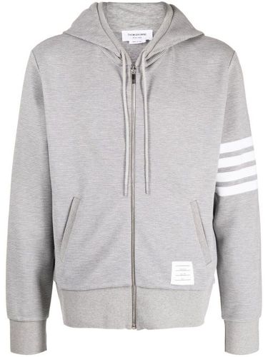 Hoodie zippé à patch logo - Thom Browne - Modalova