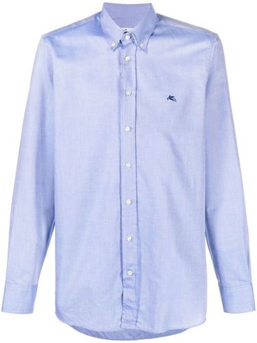 ETRO chemise à logo brodé - Bleu - ETRO - Modalova