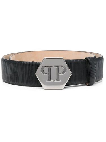 Ceinture en cuir à boucle logo - Philipp Plein - Modalova