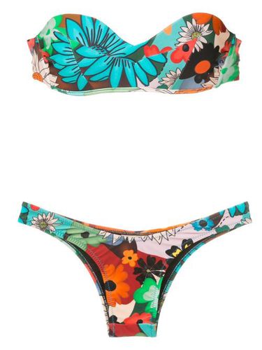 Bikini bandeau à fleurs - Amir Slama - Modalova