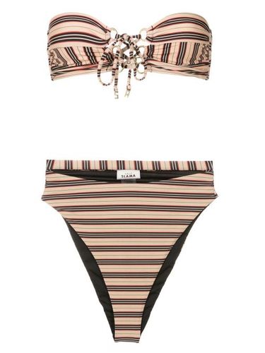 Bikini bandeau à rayures - Amir Slama - Modalova