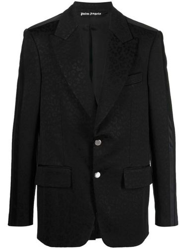 Blazer boutonné à motif en jacquard - Palm Angels - Modalova