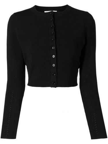 Cardigan crop à détail en pointelle - Victoria Beckham - Modalova