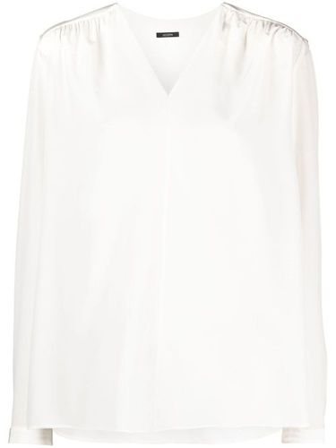 Blouse en soie à col v - JOSEPH - Modalova