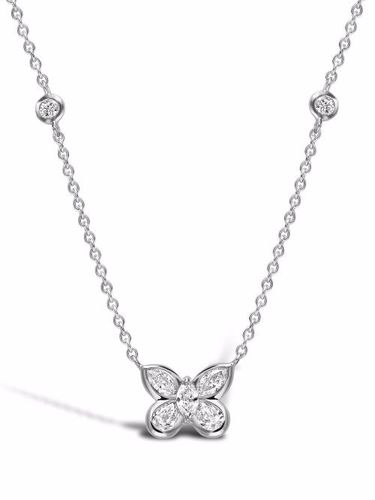 Collier Butterfly en or blanc 18ct à pendentif orné de diamants - Pragnell - Modalova