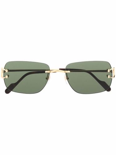 Lunettes de soleil à monture rectangulaire - Cartier Eyewear - Modalova