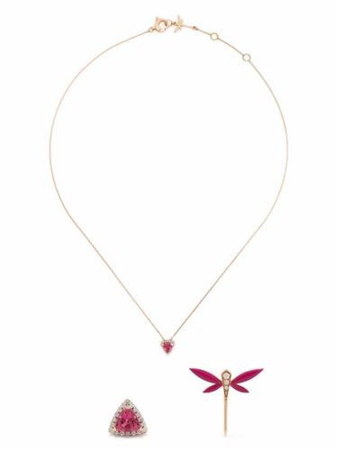 Parure collier-boucles d'oreilles Dragonfly en or 18ct - Anapsara - Modalova
