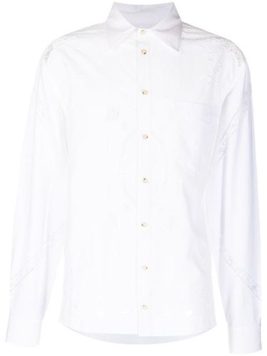 Chemise brodée à détails de découpes - Marine Serre - Modalova